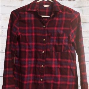 Aeropostale Plaid Red Long Sleeve